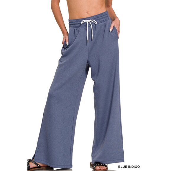 Pants - Scuba Flowy Drawstring Pants w/ Pockets